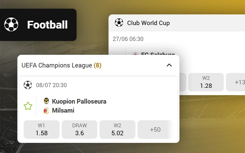 Your favorite football team needs your support on Melbet.