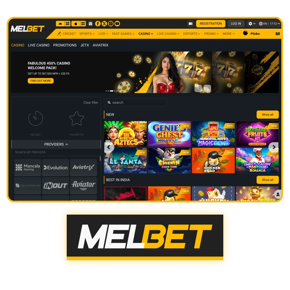 Melbet has a variety of profitable casino games that you can play.