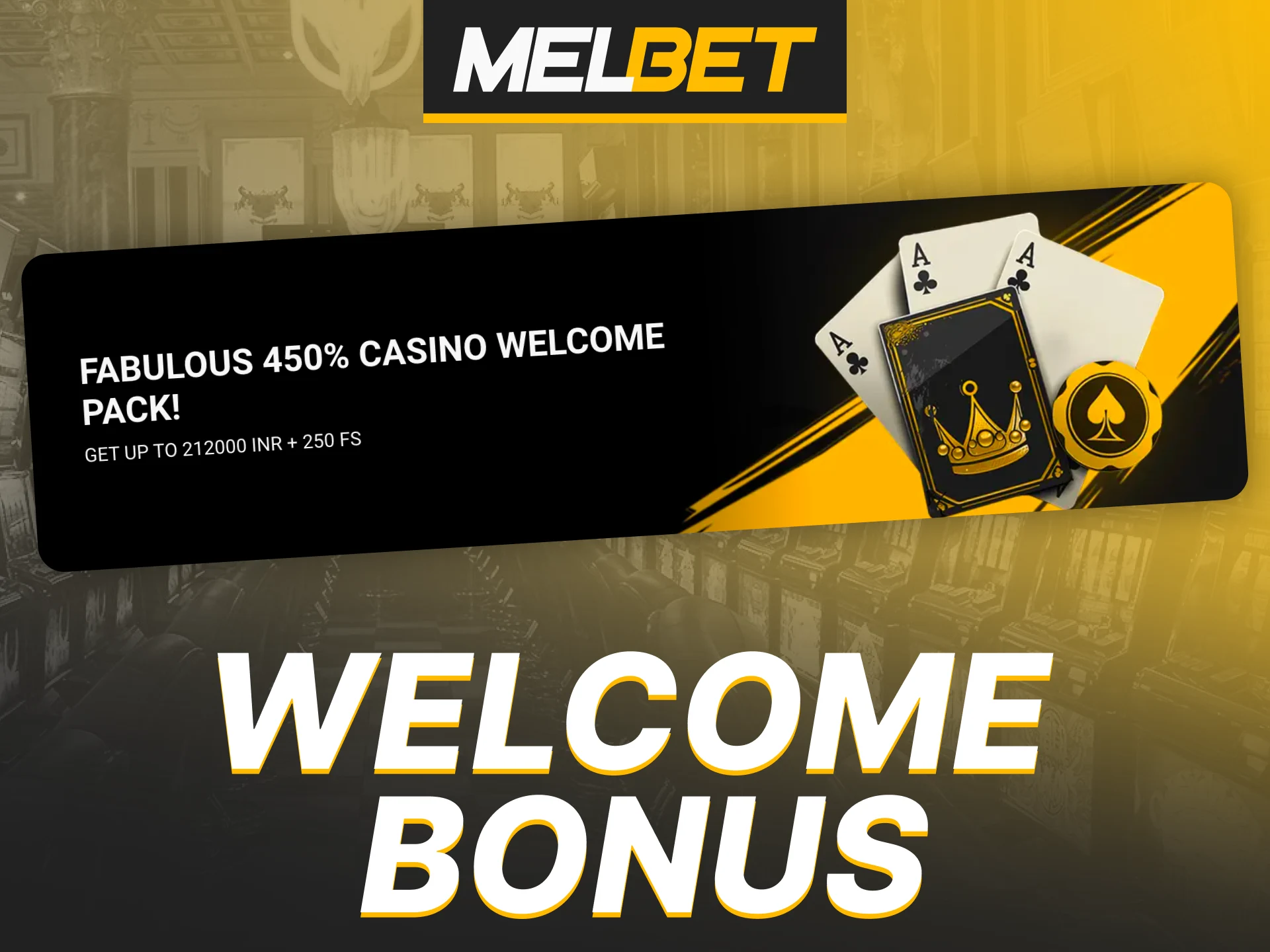 Every new Melbet user can receive a lucrative casino welcome bonus.