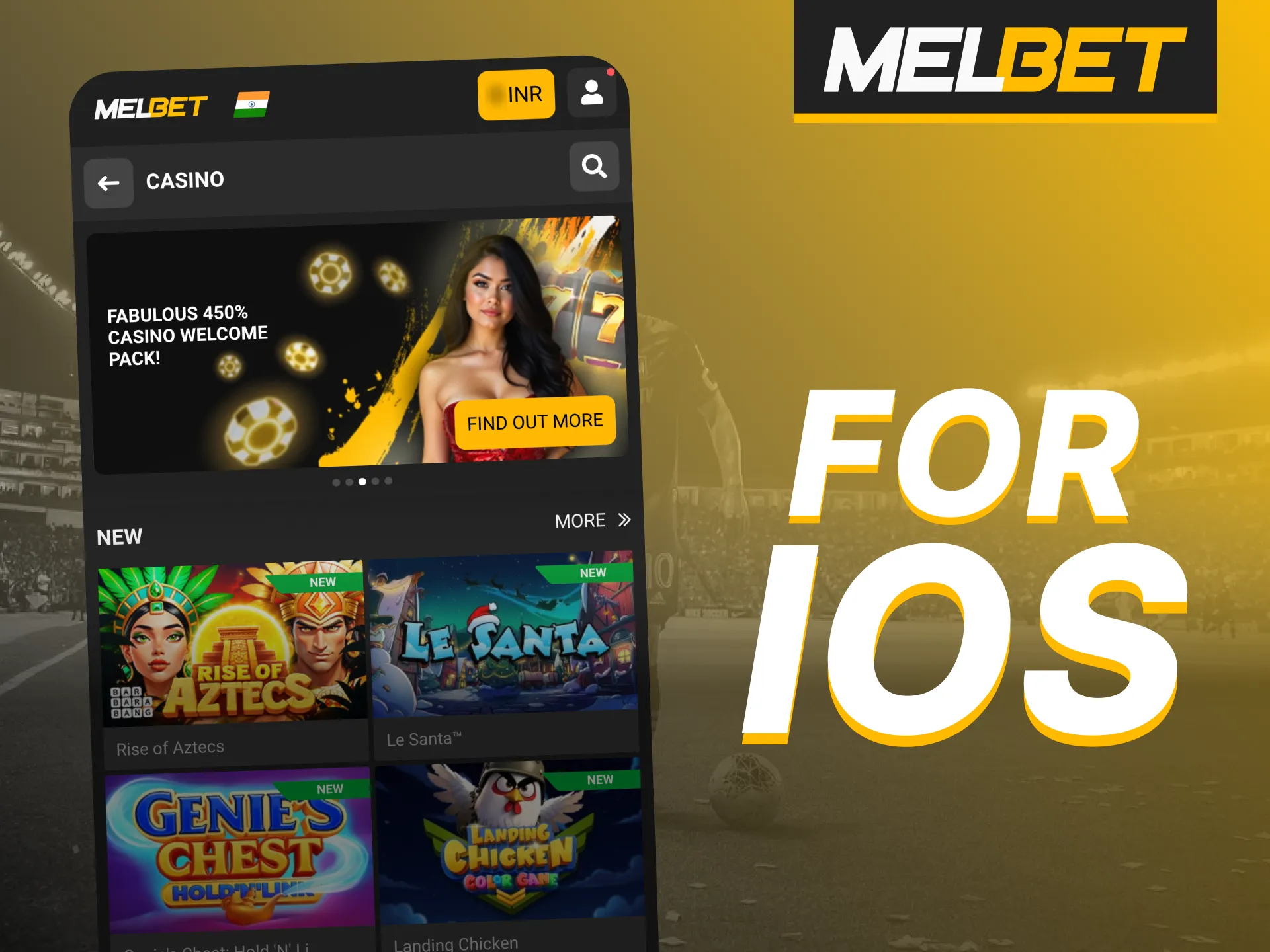 iOS users can download the Melbet mobile app.