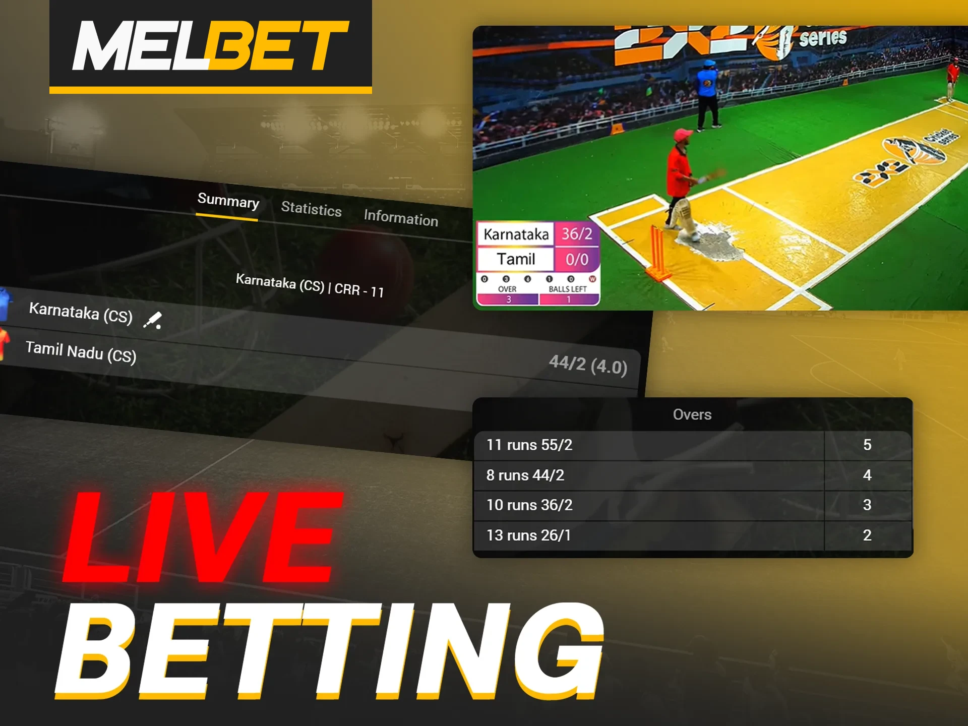 You can enjoy watching live sports matches at Melbet.