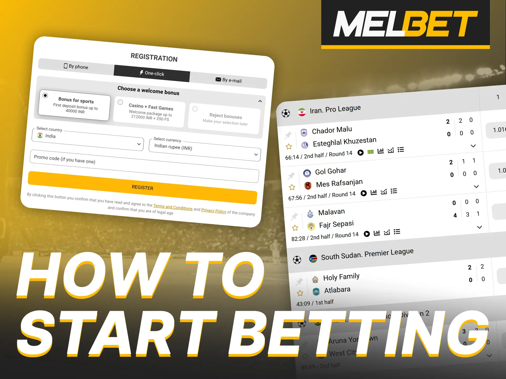 Join Melbet and bet on football in India.