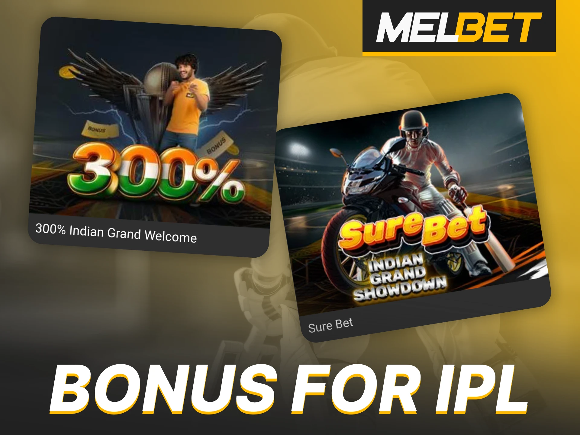 Activate lucrative bonuses for IPL betting on Melbet platform.