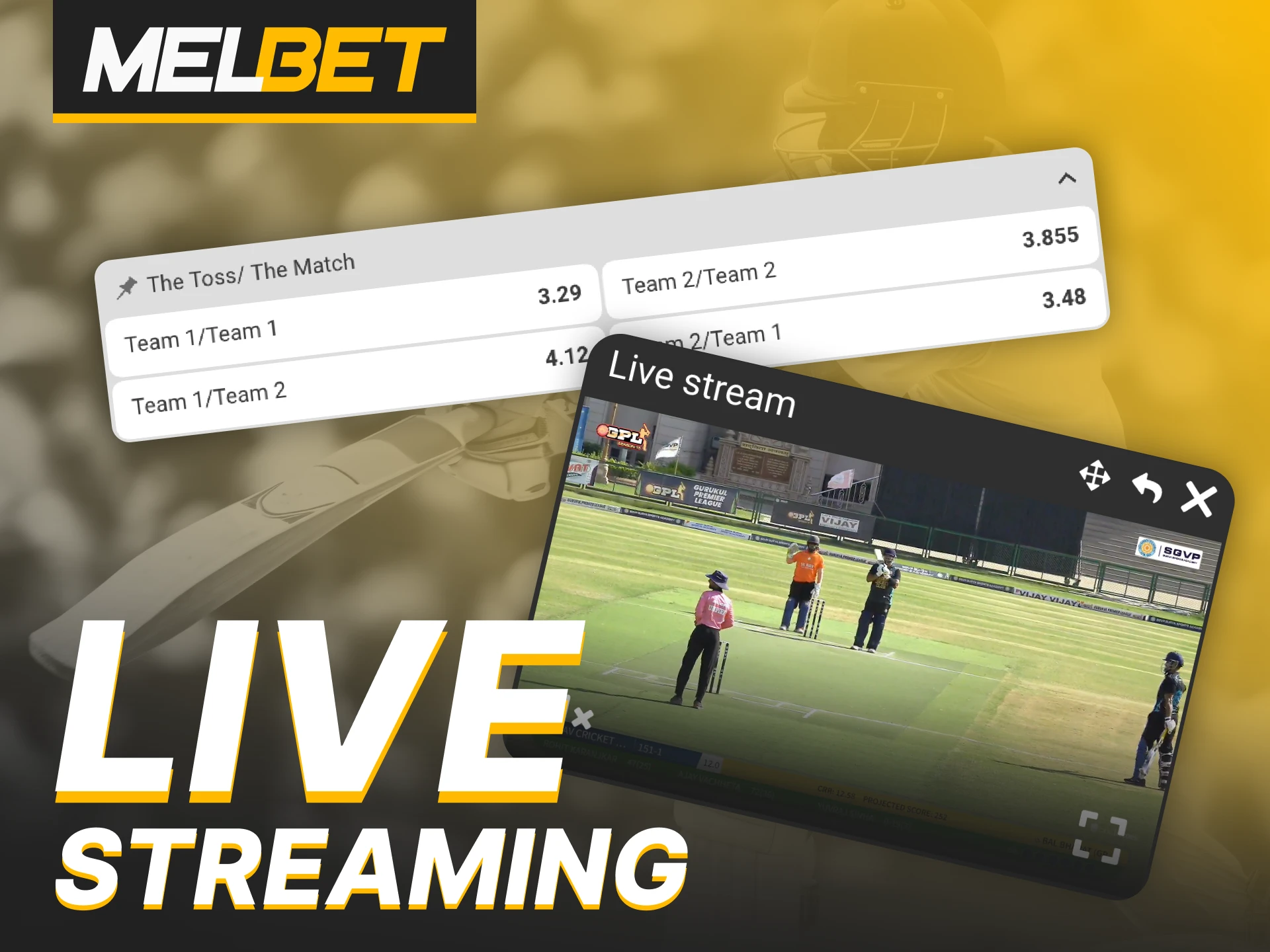 Use IPL live streaming option at Melbet to enhance your experience.